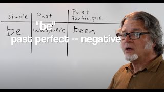 be past perfect -- negative