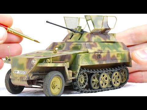 How to Paint & Weather German 1944-era Camouflage in 1/35 Scale | Sd.Kfz.250/9