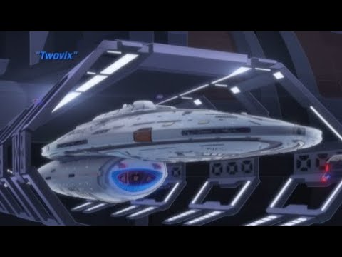 The Cerritos Crew board the USS Voyager - Star Trek: Lower Decks 4x01 "Twovix"