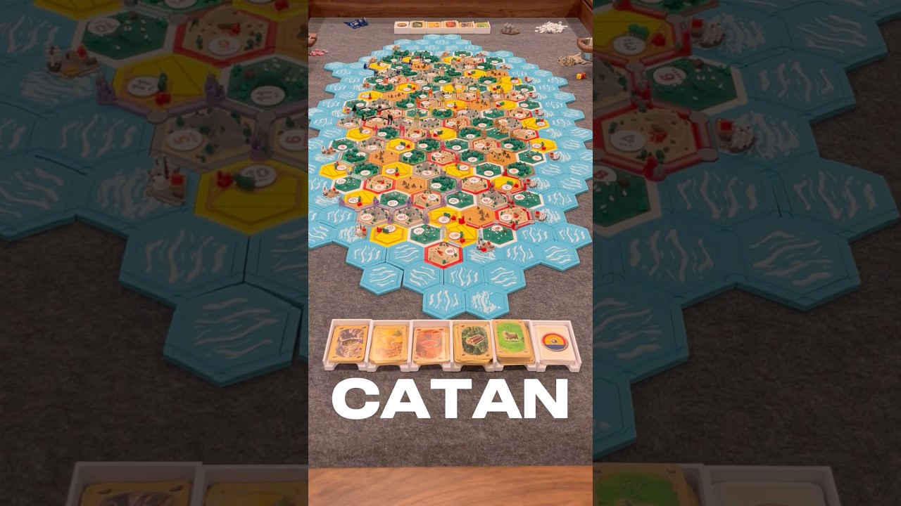 700 print hours later - MEGA CATAN. Would you play this 24 player version? #3dprinting #catan￼