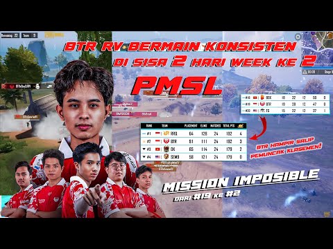 PUBGM Highlight Btr rv menggila di week ke 2 pmsl | gameplay btr semakin konsisten dan solid