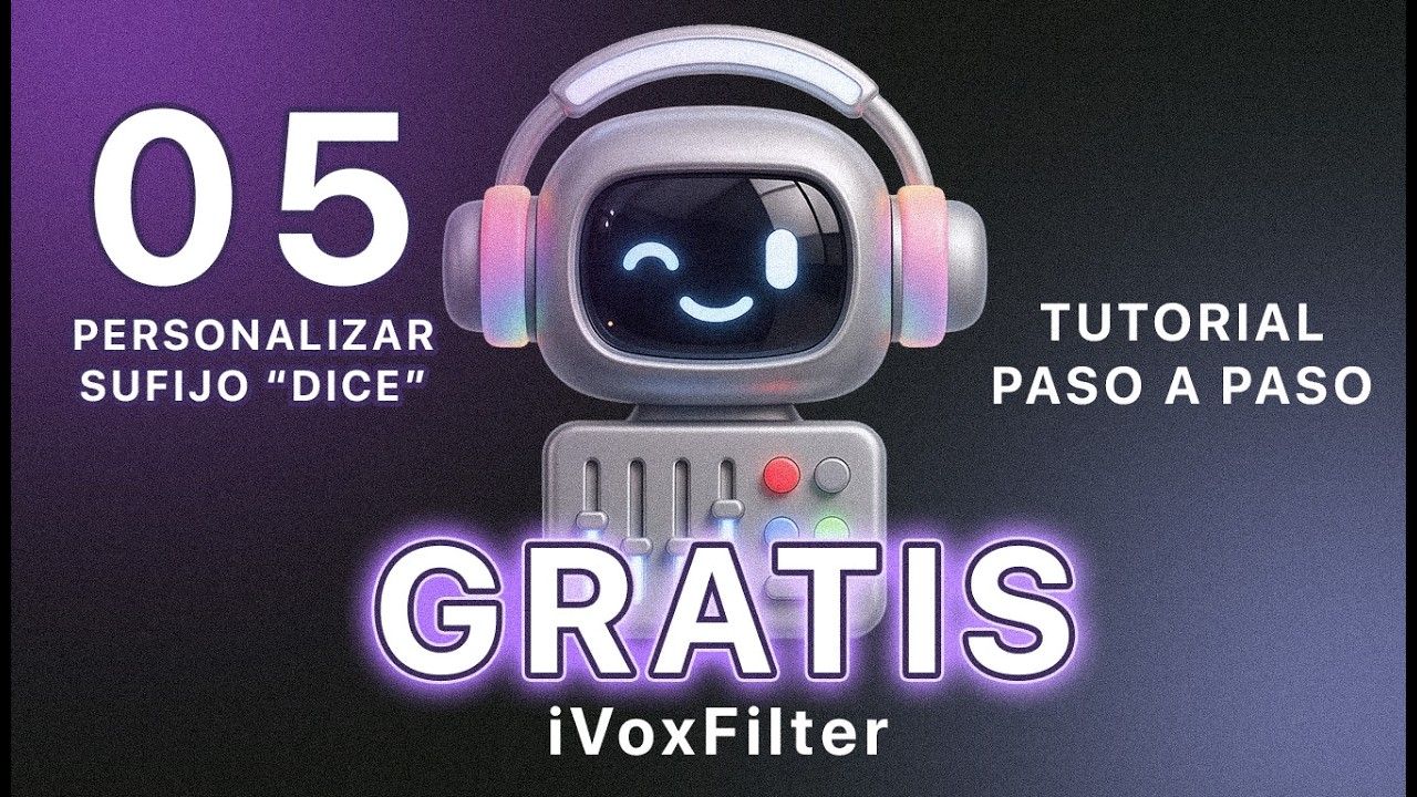 05 Como configurar el sufijo DICE o personalizarlo en iVoxFilter chat bot de voz para tiktok live