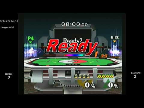 GCM 22 SSBM - Golden (C. Falcon) vs. bonfire10 (Sheik) - Melee WSF