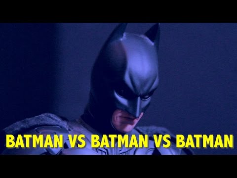 "BATMAN" Adam West VS Christian Bale VS Michael Keaton Stop Motion Short *HD*