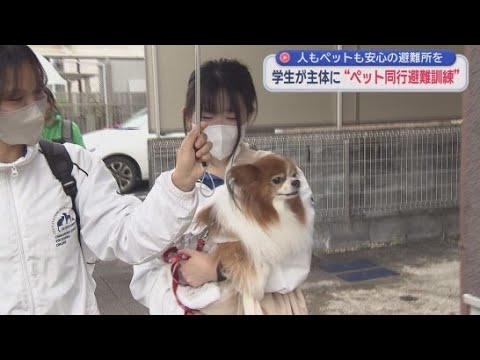 YouTube Video 人もペットも安心して過ごせる避難所づくり　専門学校生９０人が体験　静岡市清水区