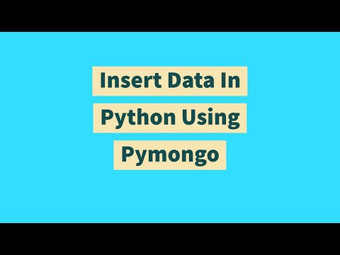 Insert Data In Python Using Pymongo