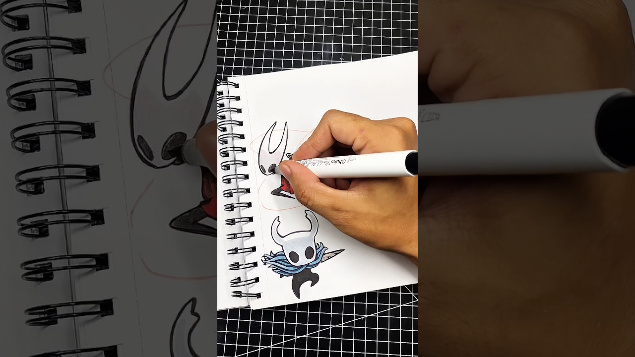 Drawing Hollow Knight Hornet 💀 #hollowknight #hollowknightsilksong #silksong #drawing