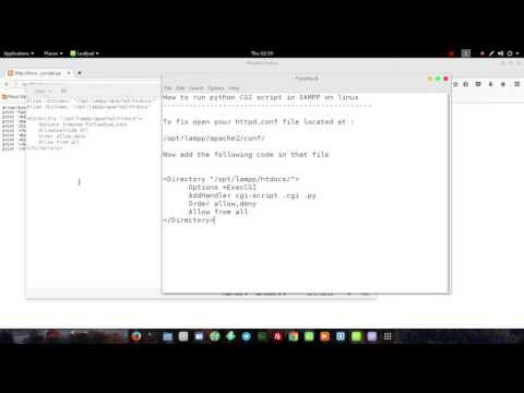 Running Python Cgi Scripts On Lampp