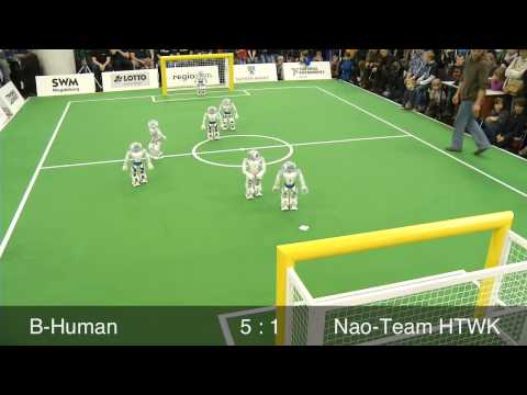 B-Human vs. Nao-Team HTWK, RoboCup German Open 2013, SPL Final, 2nd Half