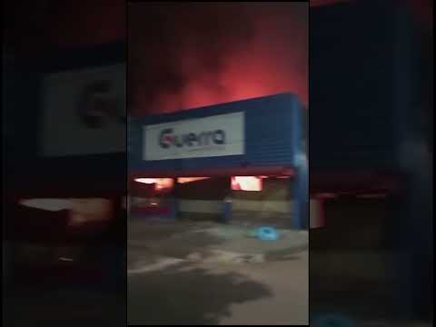 Supermercado Guerra Pega Fogo em São Domingos do Araguaia-PA #guerra #fogo