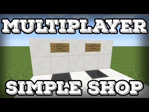 Minecraft Tutorial - Simple Shop - Trade Area(Minecraft SMP 1.16+)