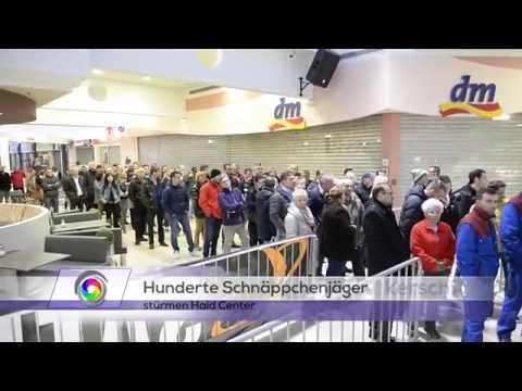 Hunderte Schnäppchenjäger stürmen Haid Center