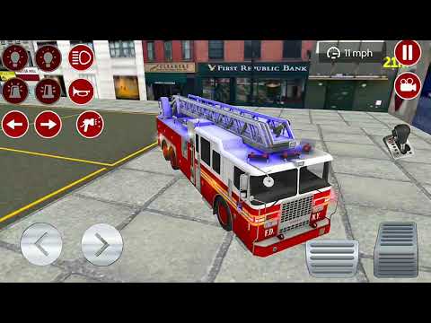 Real Fire Truck Driving Simulator #2 - Fire Fighting -  Android Gameplay