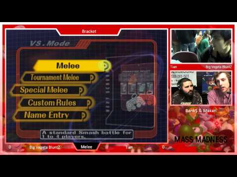 MASS MADNESS 17a - Big Vegeta BluntZ (Ice Climbers) vs Tian (Sheik) - SSBM