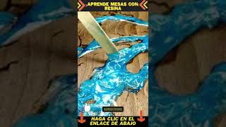 passo a passo resina epoxi mesa river table #shorts