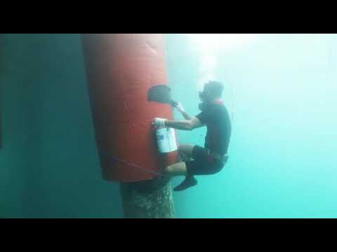 Composite Wrapping Installation For Splash Zone Protection