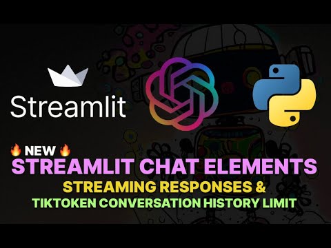 Streamlit's new chat elements with streaming responses and tiktoken conversation history limit