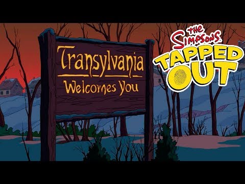 The Simpsons: Tapped Out - Halloween Event (2018) | Transylvania Welcome Sign