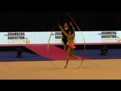 BM 2014 Finals Aliya Assymova, Ribbon, Kazakhstan