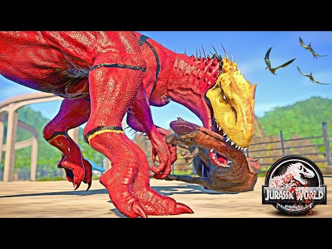 IRON MAN I-REX vs SUPERMAN, JOKER, CAPTAIN AMERICA Dinosaurs Fight 🌍 JURASSIC WORLD EVOLUTION