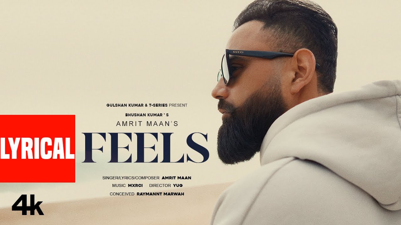 FEELS (Lyrical Video) | AMRIT MAAN | NEW PUNJABI SONG | BHUSHAN KUMAR