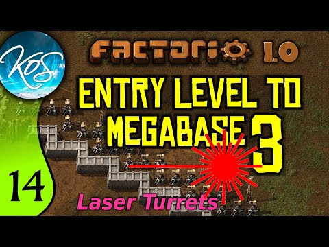 Factorio 1.0 Entry Level to Megabase 3, Ep 14: LASER TURRETS & BATTERIES - Guide, Tutorial