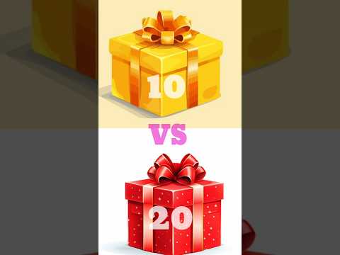 best choice Gift Box Will You Choose? 🎁🤔 | 10 vs 20 Challenge! #gift unboxing short #gift challenge