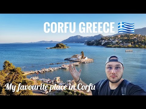 Corfu Greece...Most beautiful part of the Island and an Stunning Church in the middle of the Sea