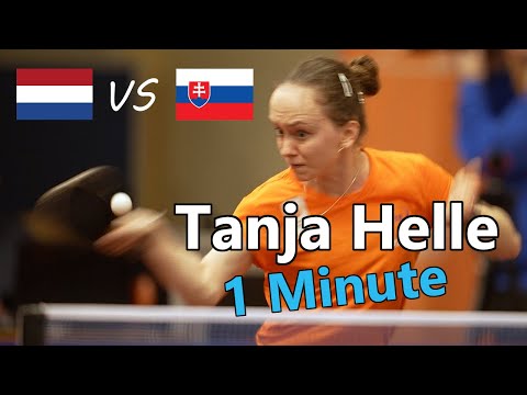 🔥 Tanja Helle Best #tabletennis points | Netherlands Slovakia Qualification Euro Champs #tafeltennis