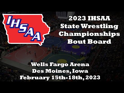 Session 1 - 2023 IHSAA State Wrestling Championships - Class 1A - Bout Board