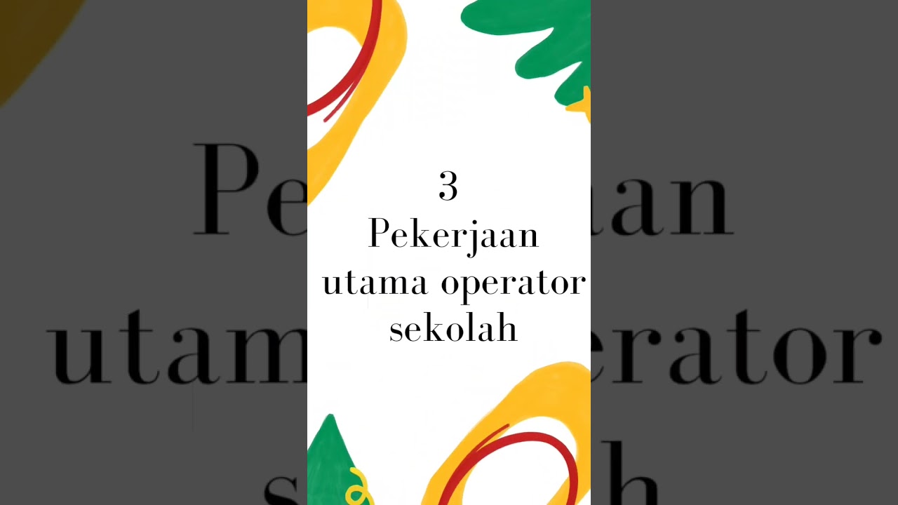 3 pekerjaan utama operator sekolah #dapodik #verval #bopsalur
