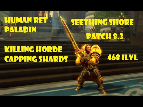 Human Ret Paladin PVP BG 8.3 - Killing Horde and Capping Shards!
