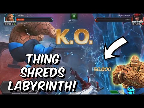 Thing SHREDS Labyrinth of Legends Red Hulk, Old Man Logan & Elektra! - Marvel Contest of Champions