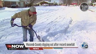 Macomb County digging out after record snowfall