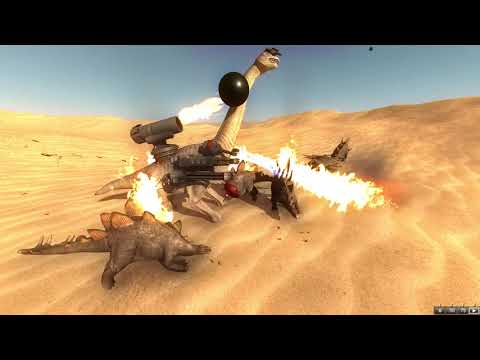 WEAPONIZED BRACHIOSAURUS vs ARMIES - Beast Battle Simulator