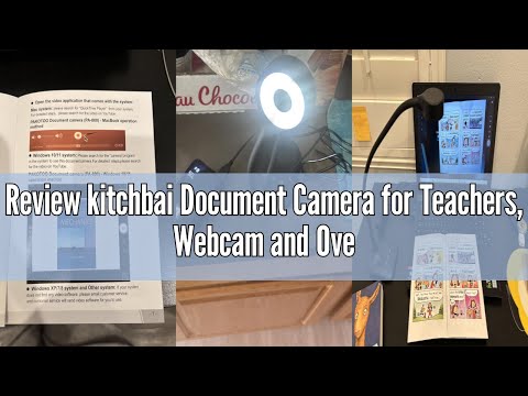 Review kitchbai Document Camera for Teachers, Webcam and Overhead Camera for Classroom with Mic, LED