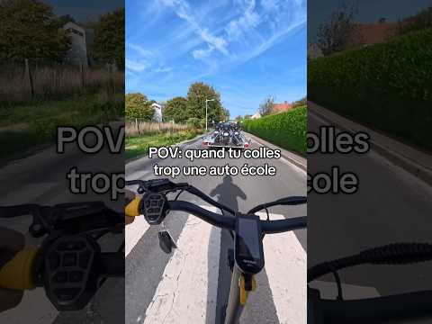 Quand tu colles trop une auto école😅Ce moniteur me donne une leçon! #autoecole #trottinette