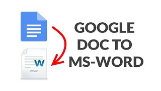 Convert Google Doc to Microsoft Word Doc (iPad)