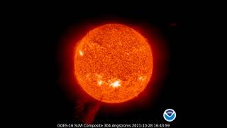 Solar Flare detected by GOES Solar Ultraviolet Imager (SUVI) telescope