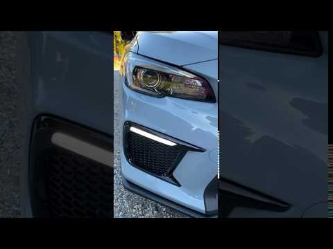 OLM Facelift JDM Style DRL / Sequential Turn Signal No Fog Bezels on Series Gray STI