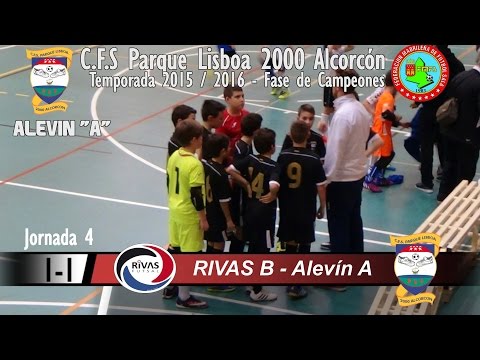 Jornada 4 F.CAMP. - ALEVIN A - C.F.S Parque Lisboa 2000 Alcorcón Vs RIVAS B - 2015/16