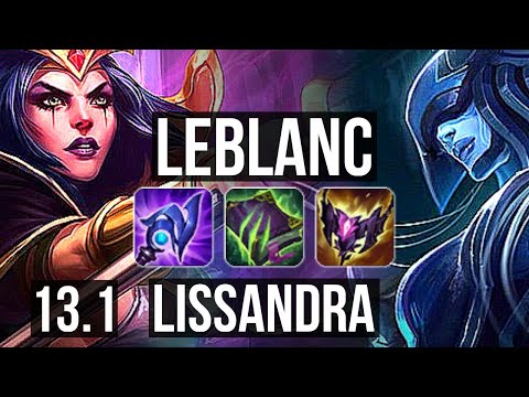 LEBLANC vs LISSANDRA (MID) | Rank 5 LeBlanc, 65% winrate, 12/4/9 | TR Master | 13.1