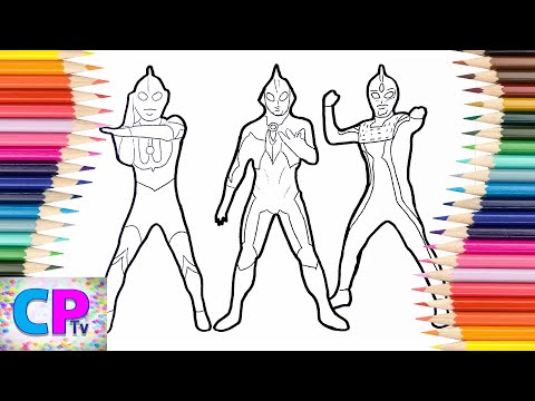 Ultraman, Ultraman Dark, Ultraseven Coloring Pages, Making Drawing of Ultraman,Coloring Pages Tv