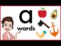 WORDS THAT START WITH Aa | 'a' Words | Phonics | Initial Sounds | short a sound | LEARN LETTER Aa