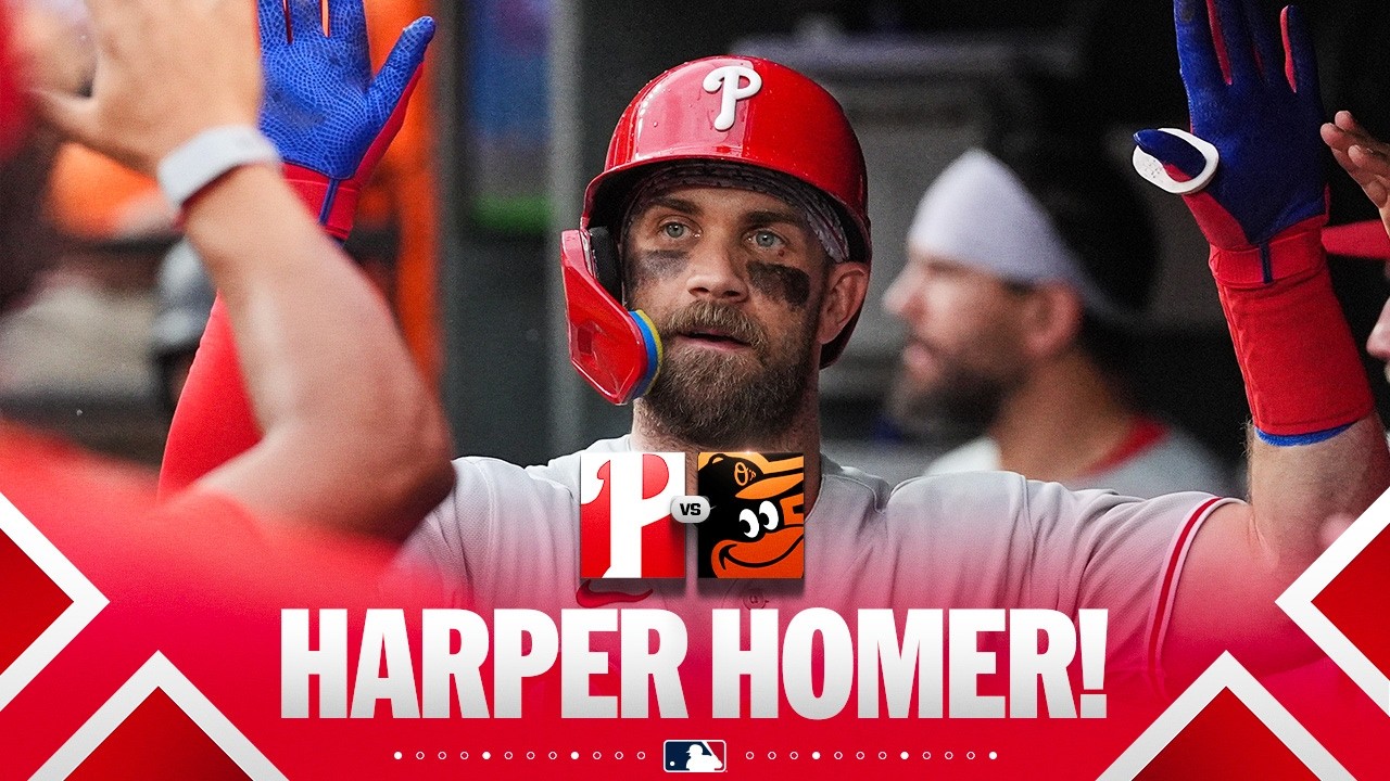 Bryce Harper clubs a home run to extend the Phillies' lead! 💥 | MLB Highlights