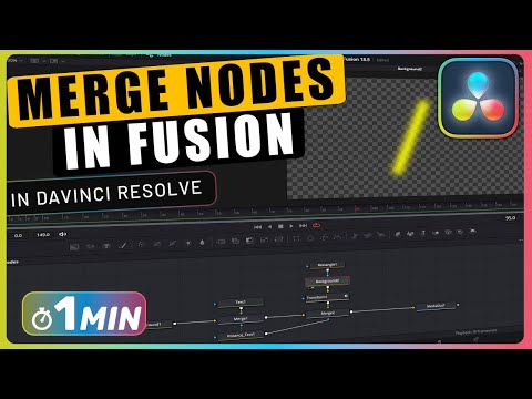 How to Use MERGE NODES in Fusion in Davinci Resolve