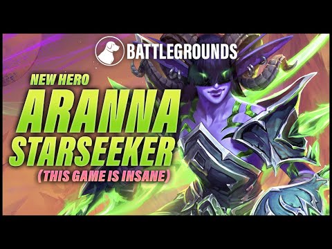 New hero: Aranna Starseeker (This game is Insane) | Dogdog Hearthstone Battlegrounds