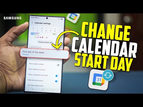 How to Set Calendar First Day of the Week | Change Calendar Settings