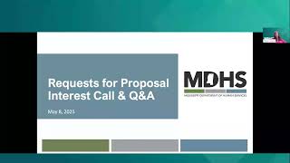 Requests for Proposal Interest Call and Q&A May 8, 2025