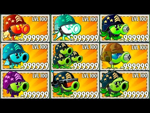 All Mega Gatling Pea Fusion & Other PEASHOOTER Battlez - Who Will Win? - PvZ 2 Plant vs Plant